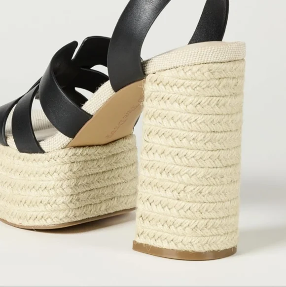 The Drop Women's Black Bea Platform Heel Size 7.5 - 4.6 Inch Heel - Picture 4 of 12